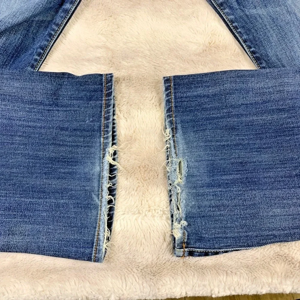 Lucky Brand Sweet N Low Bootcut Jeans Womens 8/29 Blue Denim Embroidered Pockets